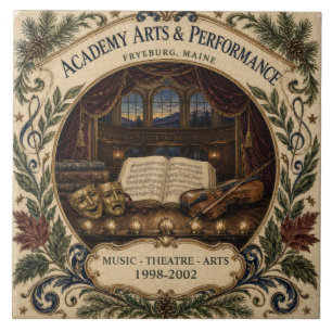 Personalised Academy Arts Performance Fryeburg ME Ceramic Tile