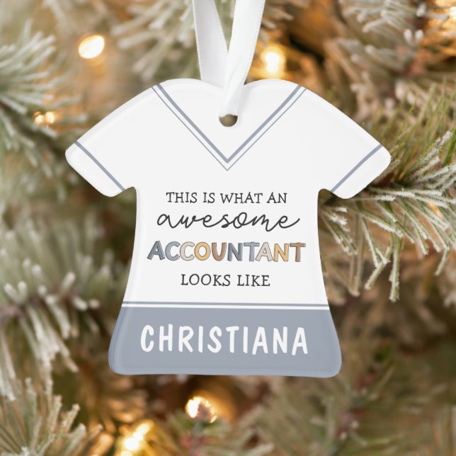 Personalised Accountant Funny Awesome Accountant Ornament (Tree)