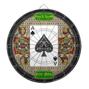 Personalised Ace of Spades Poker Dartboard