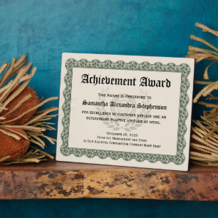 Personalised Achievement Award Plaque