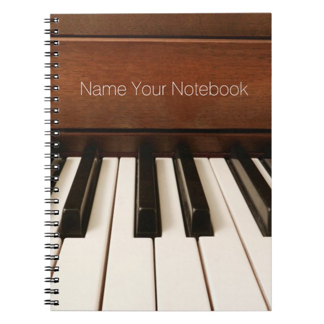 Personalised Acoustic Piano Music Notebook (Front)