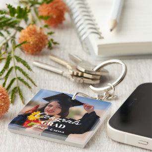 Personalised Acrylic Graduation Photo Keychain