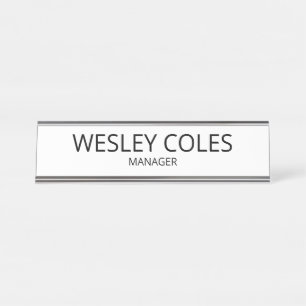 Personalised Acrylic Name Block, Optional Wooden B Desk Name Plate