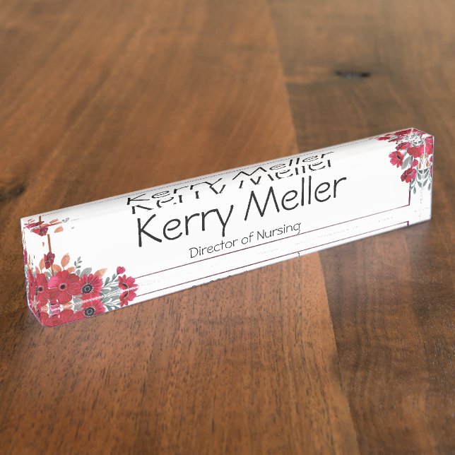 Personalised acrylic name plate, custom office nameplate (Side)