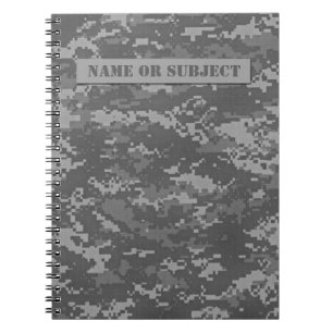 Personalised ACU Digital Camo Spiral Notebook