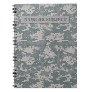 Personalised ACU Digital Camo Spiral Notebook