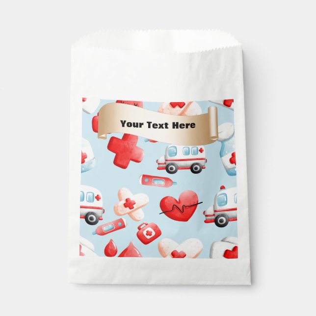 Personalised Add a Name Medical, Healthcare, Nurse Favour Bag (Front)