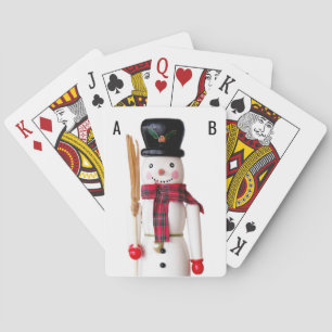 Personalised (Add Initials) Snowman Nutcracker Playing Cards