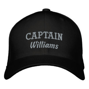 Personalised Add Name Captain Embroidered Hat