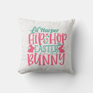 Personalised ADD NAME Lil Hip Hop Easter Bunny Cushion