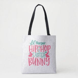 Personalised ADD NAME Lil Hip Hop Easter Bunny Tote Bag