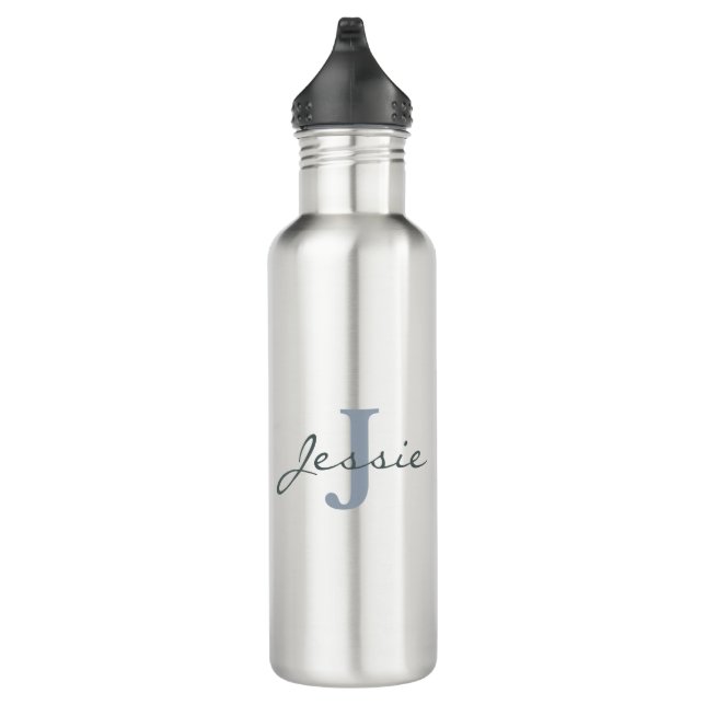 Personalised Add Name Monogram Lotus Painting 710 Ml Water Bottle (Right)