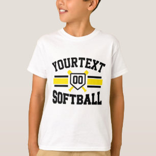 Personalised ADD NAME Softball Player Varsity Team T-Shirt