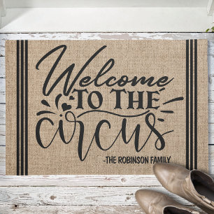 Personalised ADD NAME Welcome To The Circus Doormat