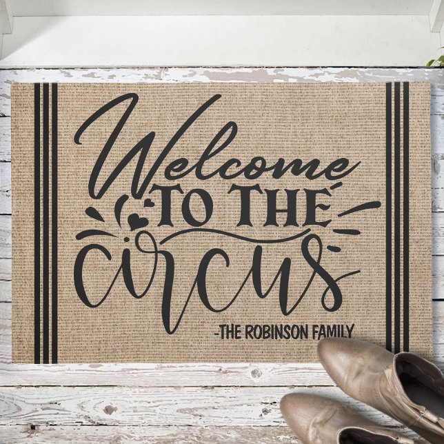 Personalised ADD NAME Welcome To The Circus Doormat (Creator Uploaded)