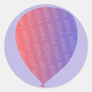 Personalised Add Photo Balloon Birthday Stickers