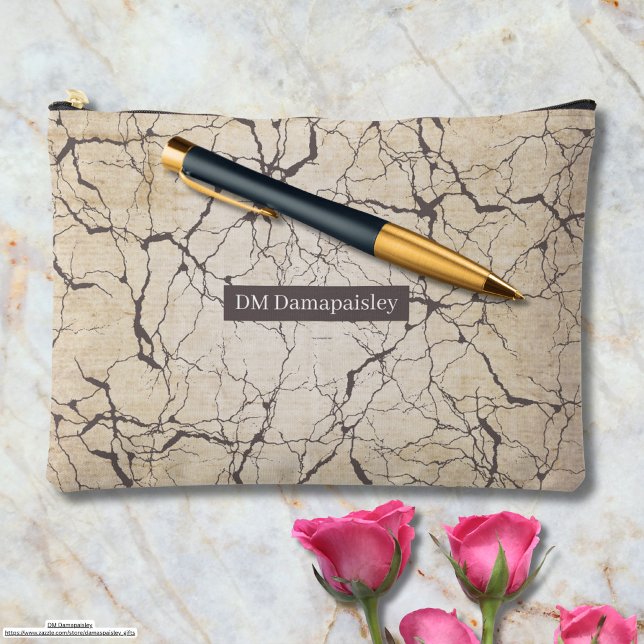 Personalised add your brand name Tree bark  Accessory Pouch (Creator Uploaded)