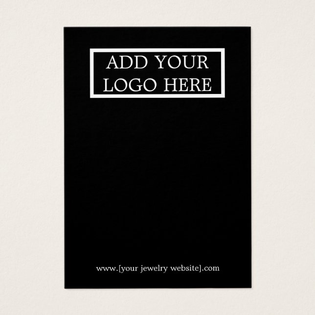 Personalised "Add Your Logo" Black Earring (Front)