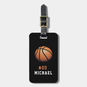 Personalised Add Your Name And Number basketball   Luggage Tag