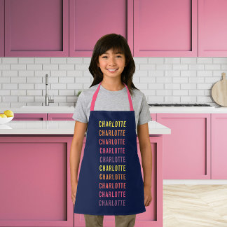 Personalised Add Your Name Fun Colour Gradient Apron