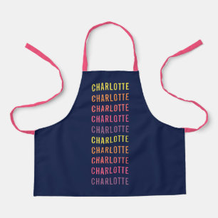 Personalised Add Your Name Fun Colour Gradient Apron