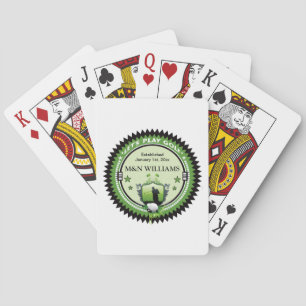 Personalised Add Your Name Play Golf Logo Playing Cards