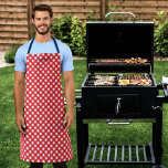 Personalised Add Your Name Red Gingham Apron<br><div class="desc">Personalised Apron featuring a red gingham pattern with a blue script for your name. It makes a great gift for one that likes to cook or BBQ. Personalise it by replacing the placeholder text. For more options such as to change the font and it's size/colour or the spacing between letters...</div>