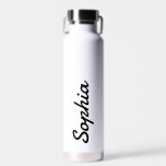 Personalised Add Your Name White Insulated Water Bottle<br><div class="desc">Add your name to this water bottle for a personalised wedding favour,  bridal party gift or just for everyday use!</div>