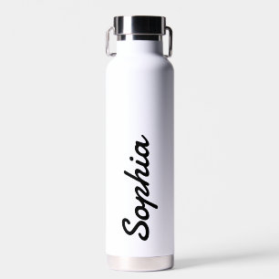 Personalised Add Your Name White Insulated Water Bottle