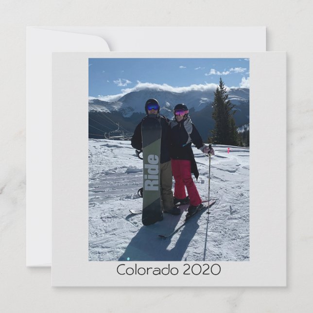 Personalised Add Your Own Photo Flat card (Front)