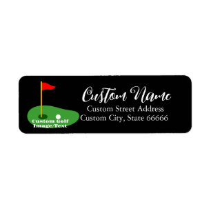 Personalised Address Labels, Custom Golf Return Address Label