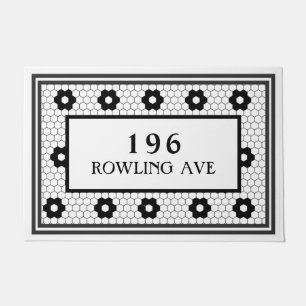 Personalised Address Number Tile Design  Doormat