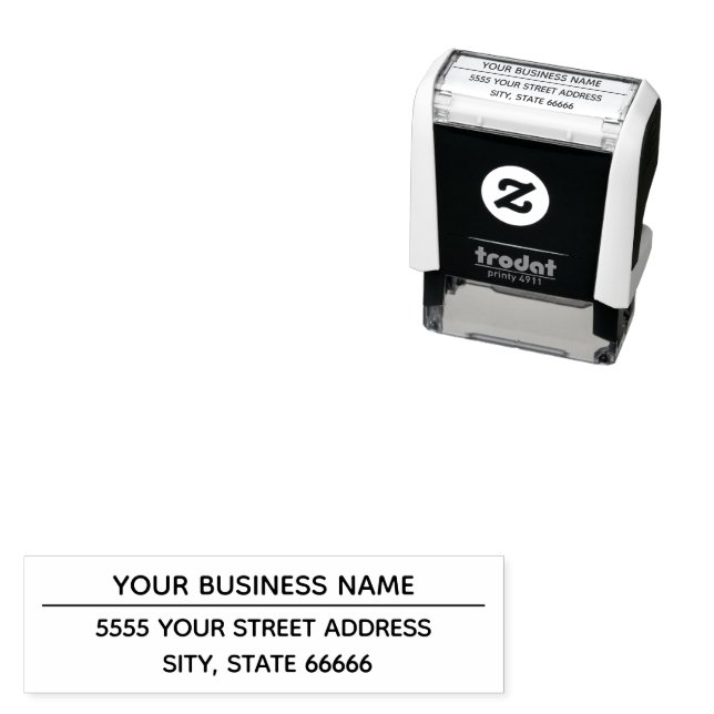 Personalised Address Self-inking Stamp Template (In Situ)