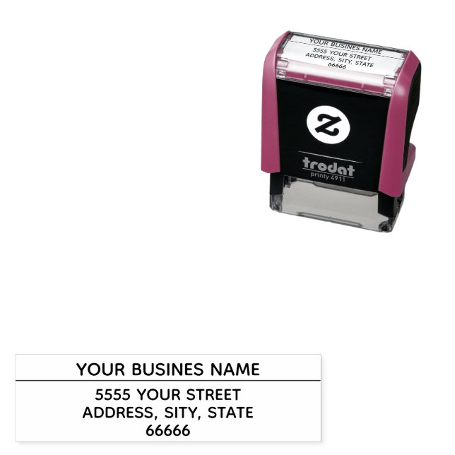 Personalised Address Self-inking Stamp Template (In Situ)