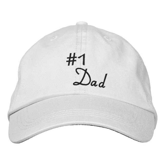 Personalised Adjustable Hat/#1 Dad Embroidered Hat (Front)