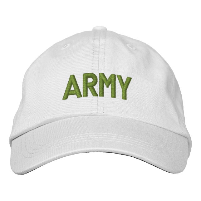 Personalised Adjustable Hat... ARMY Embroidered Hat (Front)