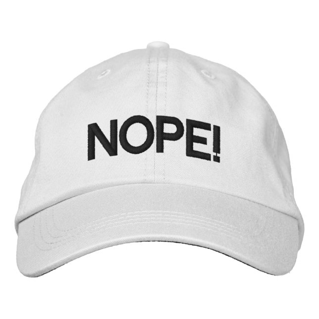 Personalised Adjustable "Nope!" Hat (Front)