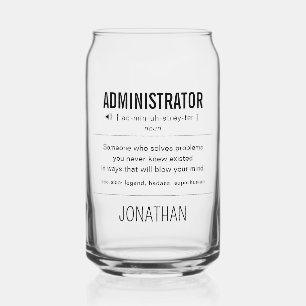Personalised Administrator Funny Can Glass