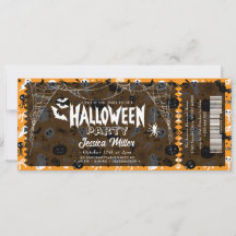 Personalised "Admit One" Invitation with Ghosts
