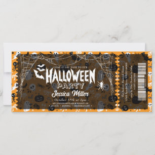 Personalised "Admit One" Invitation with Ghosts