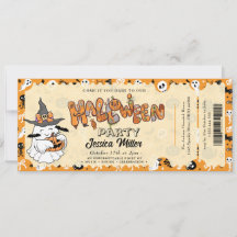 Personalised "Admit One" Invitation with Ghosts