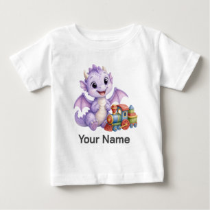 Personalised Adorable Baby Dragon Toy Train T-Shirt