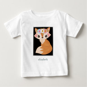 Personalised Adorable Baby Fox T-Shirt