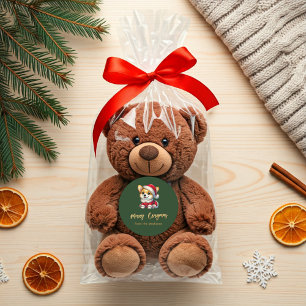 Personalised Adorable Corgi  – Merry Corgmas Classic Round Sticker