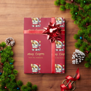 Personalised Adorable Corgi – Merry Corgmas Wrapping Paper