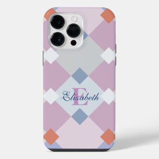 Personalised Adorable Geometric Diamond Shape iPhone 14 Pro Max Case