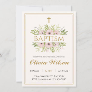 Personalised Adult Baptism Invitation