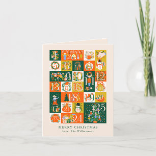 Personalised Advent Calendar Christmas Blank Holiday Card