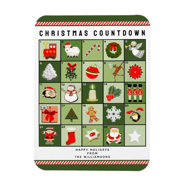 personalised advent calendar magnet (Vertical)