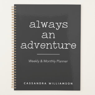 Personalised Adventure Quote Family Weekly Monthly Planner